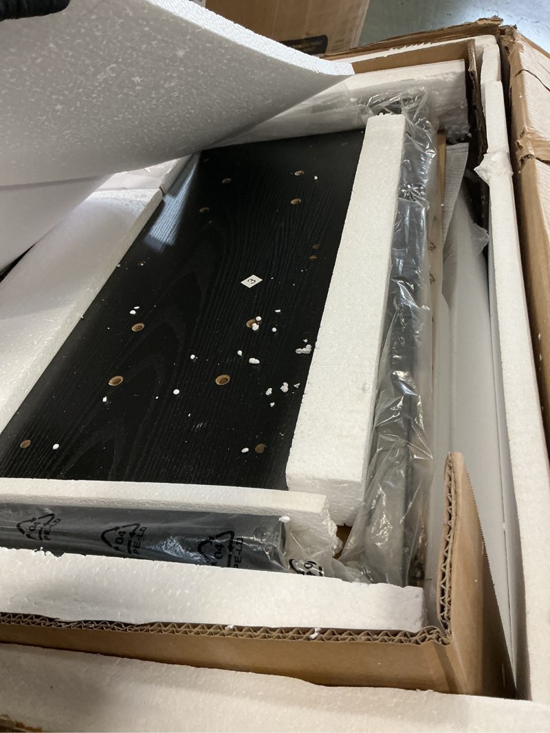 Condition photo showing Good Condition for LITTLE TREE Dining Table for 4-6 People, Wooden Table, Rectangle Furniture with Heavy Duty Legs, Modern Kitchen Table for Home, Dining Room, Black