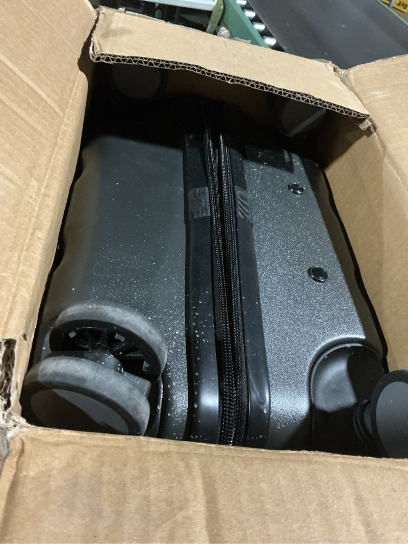 Condition photo showing As Is for KROSER Hardside Expandable Carry On Luggage with Spinner Wheels & Built-in TSA Lock, Durable Suitcase Rolling Luggage with USB Port, Carry-On 20-Inch Champagne