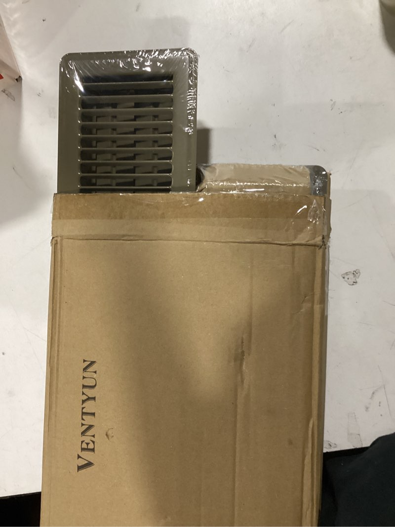 4" x 12" Floor Register Vent Covers 4-Pack, Walkable Powder-Coated Metal Vent Covers with Adjustable