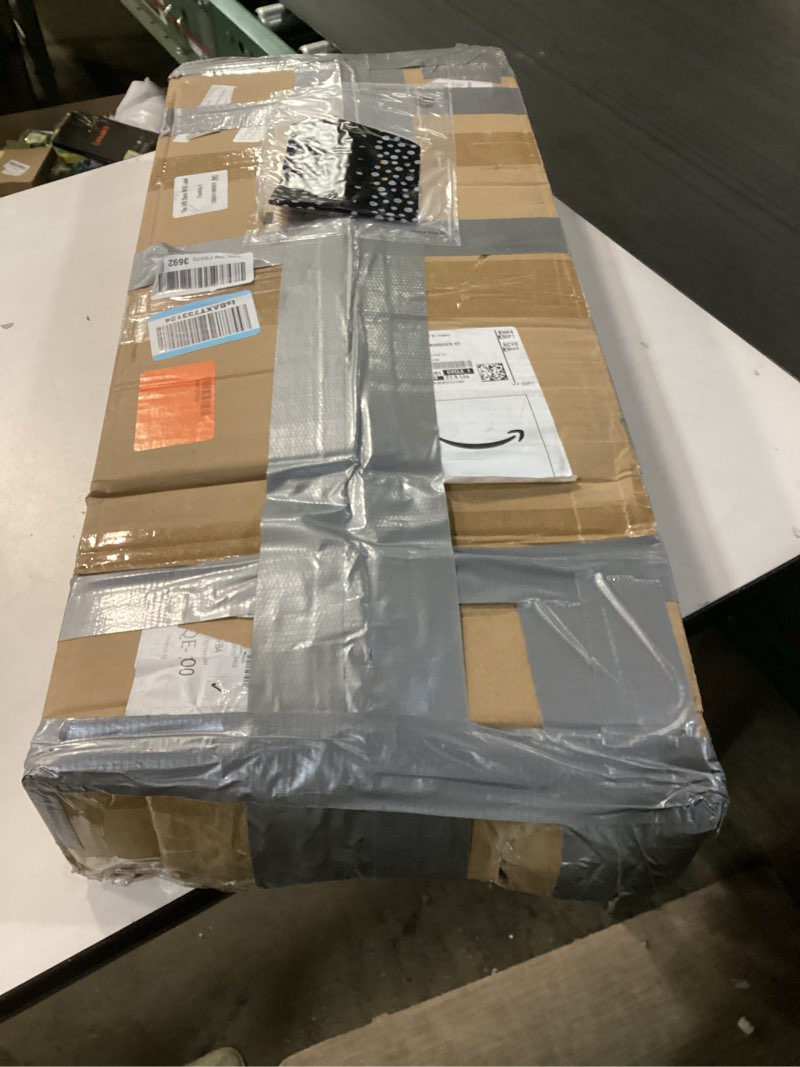 Condition photo showing As Is for Adjustable Semi Truck Spare Tire Rack - Steel Tire Carrier Mount with Ratchet Strap, Chain & Lock