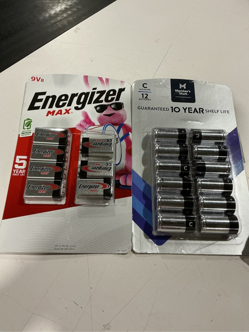 Condition photo showing Good Condition for energizer max 9v batteries, 8 pk. (2 pieces different )