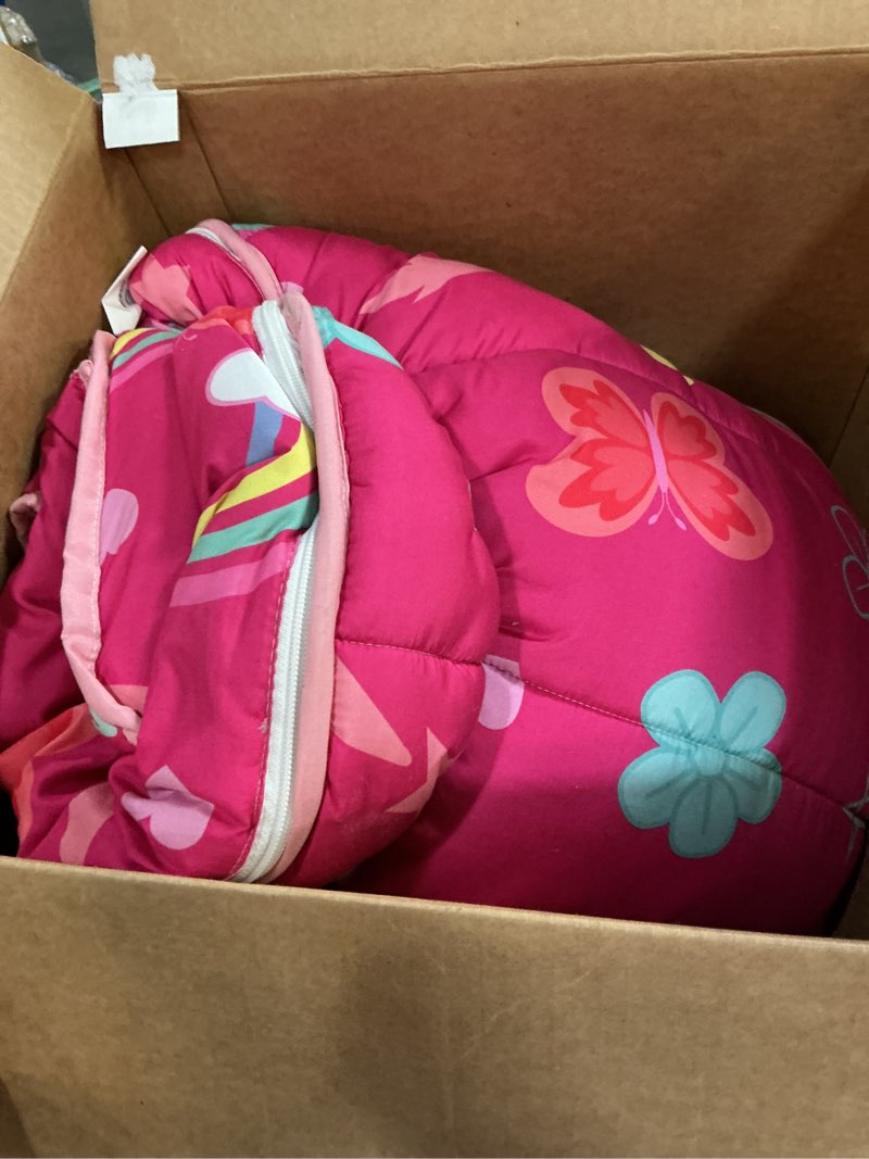 Condition photo showing Good Condition for primlect toddler nap mat extra large thickened 55''x35'', soft sleeping bag with detachable minky blanket and pillow, portable for daycare, preschool, kindergarten, travel, boys and girls rose red rainbow