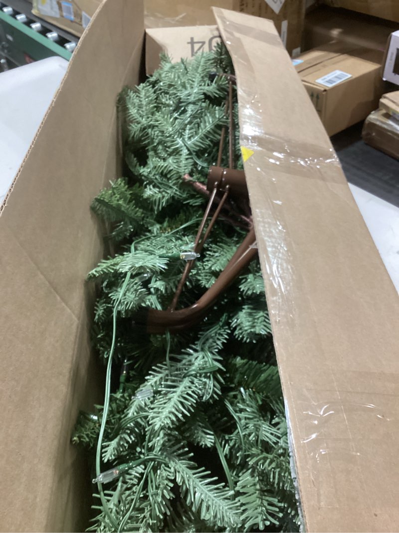 Condition photo showing Good Condition for National Tree Company Pre-Lit 'Feel Real' Artificial Full Downswept Christmas Tree, Green, Douglas Fir, Dual Color LED Lights, Includes PowerConnect and Stand, 4.5 feet 4.5 ft