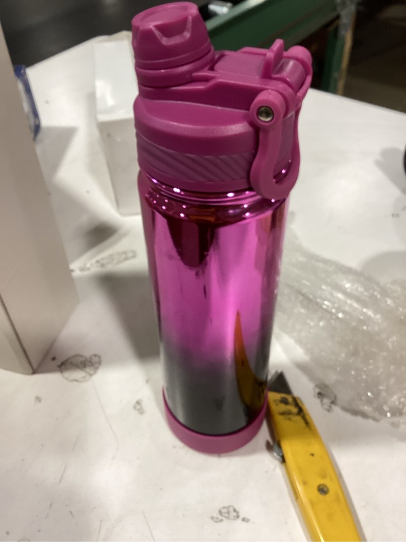 Condition photo showing As Is for similar  productskinny tumblers with lids and straws 20oz stainless steel black travel mug dark purple