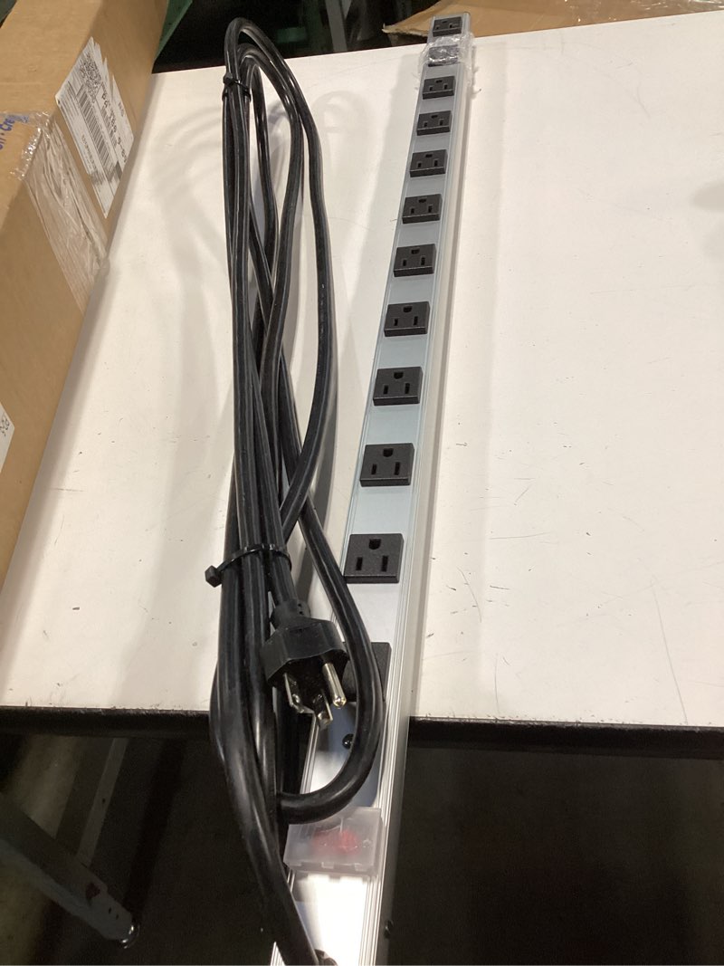 Condition photo showing Good Condition for Tripp Lite 12 Outlet Surge Protector Power Strip, 15ft Long Cord, Metal, (SS361220) Black/Gray Black/Gray 12 Outlets 20 Amp outlets