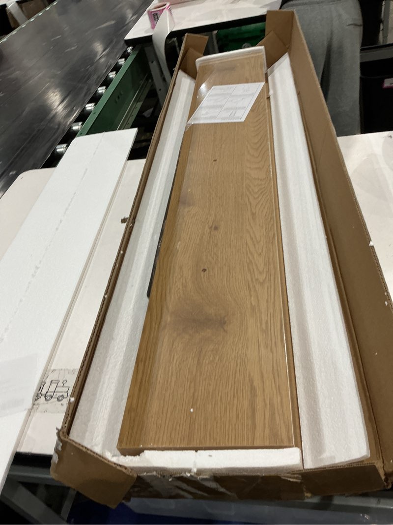 Condition photo showing New/Like New for fun memories 48 inch floating shelves, 9.3 inch deep wall shelves for bathroom, living room, bedroom, kitchen, deep long shelf wall mounted 2 pack shelf for books, decor, walnut walnut 48 inch, 2 pack