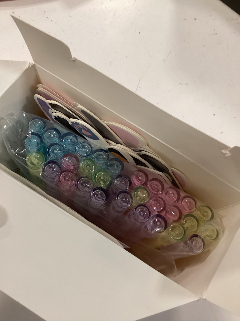 Condition photo showing New/Like New for ANYIDEA Valentines Day Cards for Kids Gifts - 32 Bubble Wands 32 Valentines Cards 80 Sticker Dots, Valentine's Day Party Favors, Animal Kids Vday Cards for School Valentines Classroom Exchange