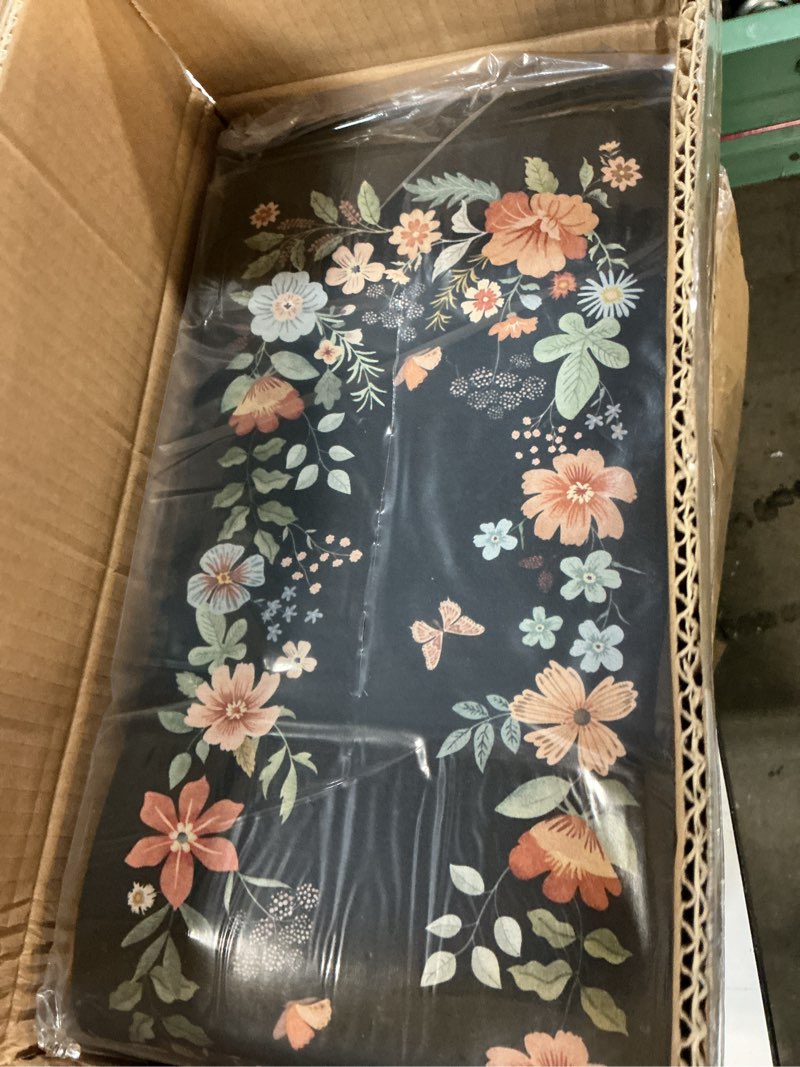Condition photo showing Good Condition for ojia floral stair treads non-slip carpet stair treads for wooden steps indoor 15pcs 30"x8" stair runner stair mats staircase step treads for kids, elders and dogs, stair covers, black 30"x8" black 15