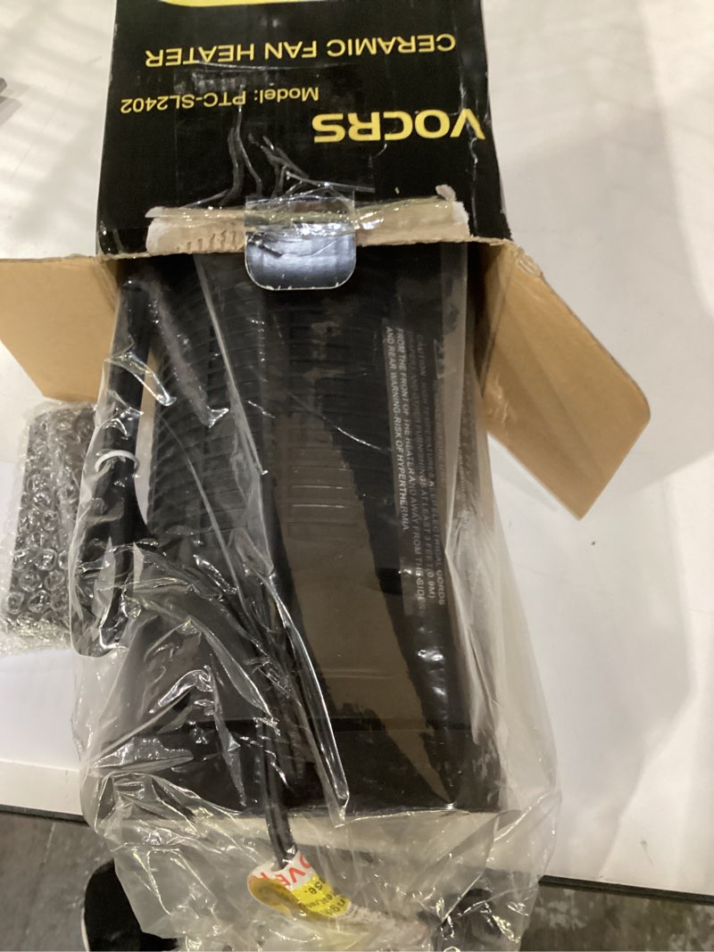 Condition photo showing Good Condition for NOT TESTED Space Heater for Indoor Use with Remote - 70° Oscillating Tower Electric Heater, 24 Inchs, 12H Timer, 1500W Quiet PTC Ceramic Heating with Thermostat, Fast Safety Heat for Office, Home, Bedroom