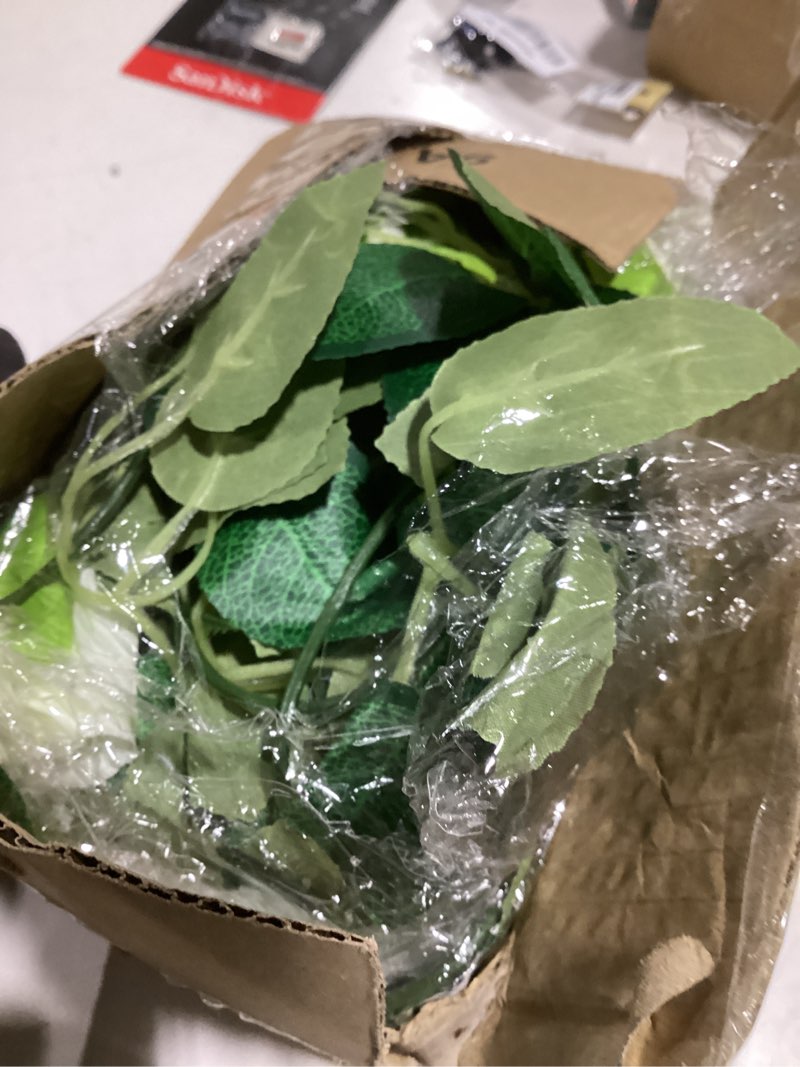 Condition photo showing Good Condition for teldrassil 4pcs(26 ft) artificial rose vine fake flower garland fake silk rose hanging vine for wedding party background arch garden background decoration (white)