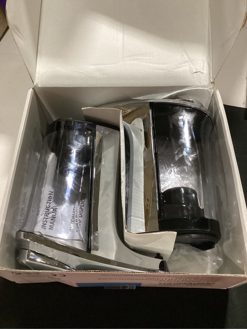 Condition photo showing Good Condition for fkwin automatic soap dispenser, touchless hand soap dispensers 17oz/500ml with 5 adjustable soap levels, kitchen soap dispensers, liquid hand soap dispenser bathroom, black