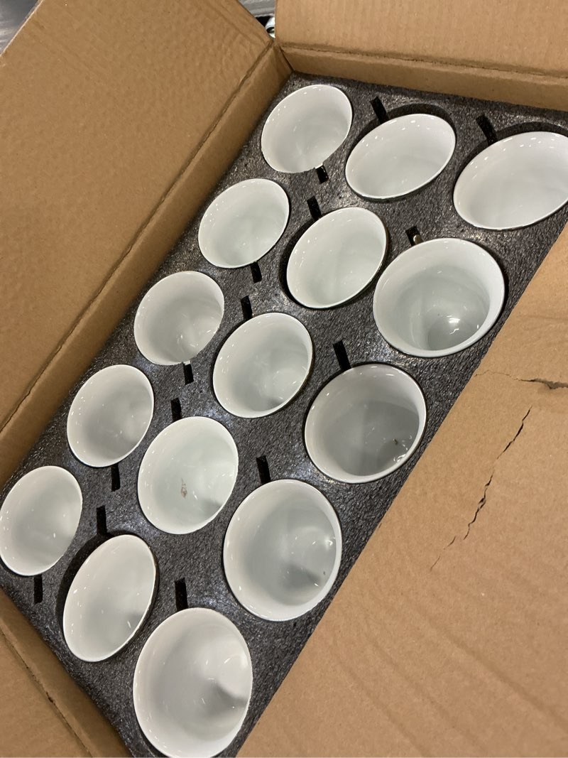 Condition photo showing Good Condition for Set of 18 Tea Cups and Saucers Tea Party Decorations Floral Porcelain 5.4 oz British Gift for Women Birthday Party, Church, and Mother's Day (Classic Style) 18 Classic Style 5.4 oz