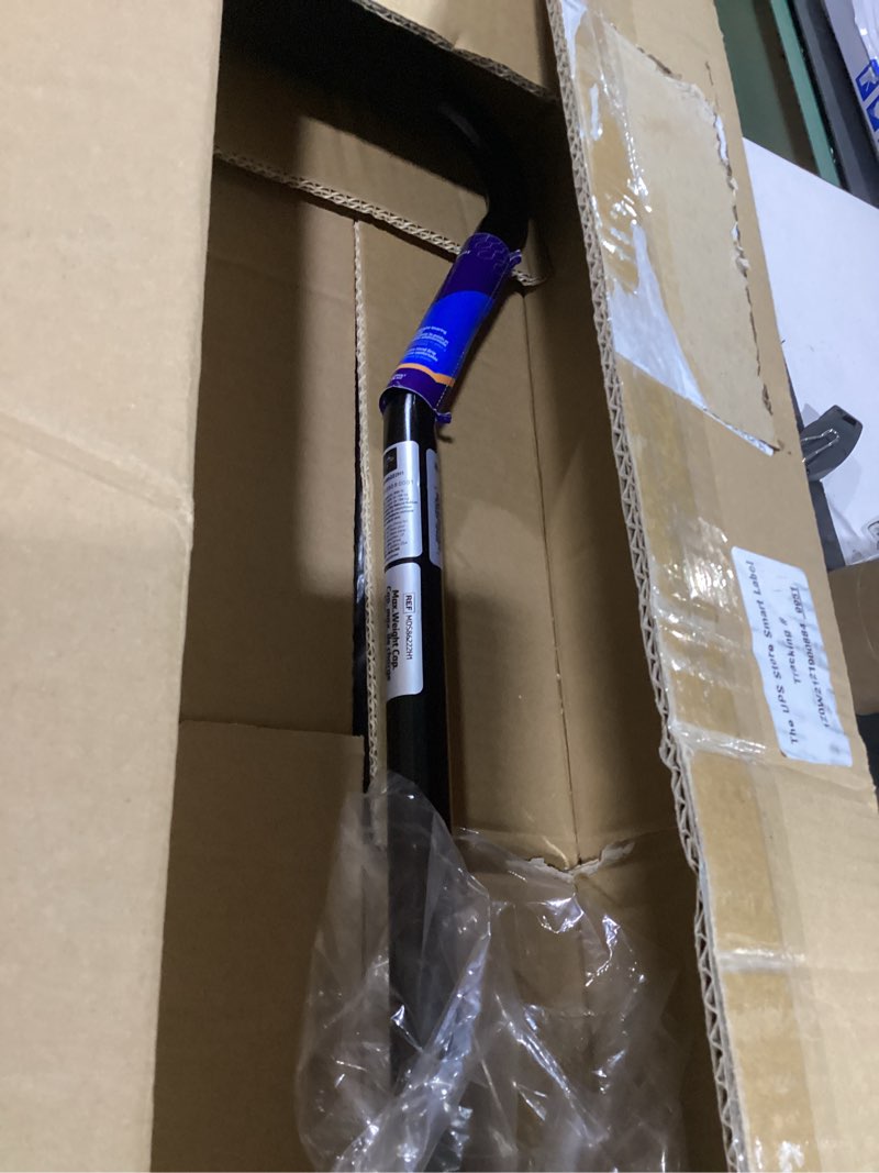 Condition photo showing New/Like New for medline aluminum quad cane with small base for balance, knee injuries, leg surgery recovery & mobility, portable, lightweight walking aid for seniors & adults