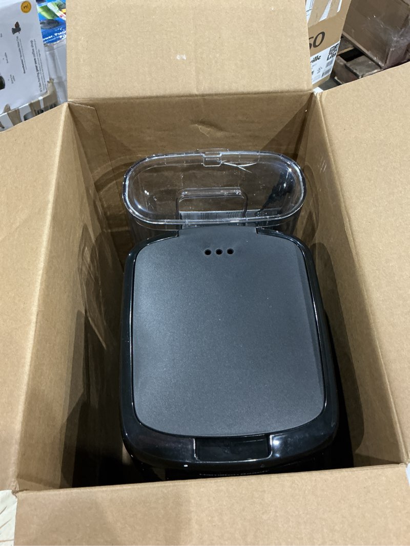 Condition photo showing As Is for hamilton beach one press dispensing black 12-cup drip coffee maker