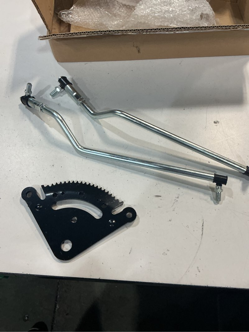 Condition photo showing New/Like New for steering sector drag link kit designed for john deere lawn tractors