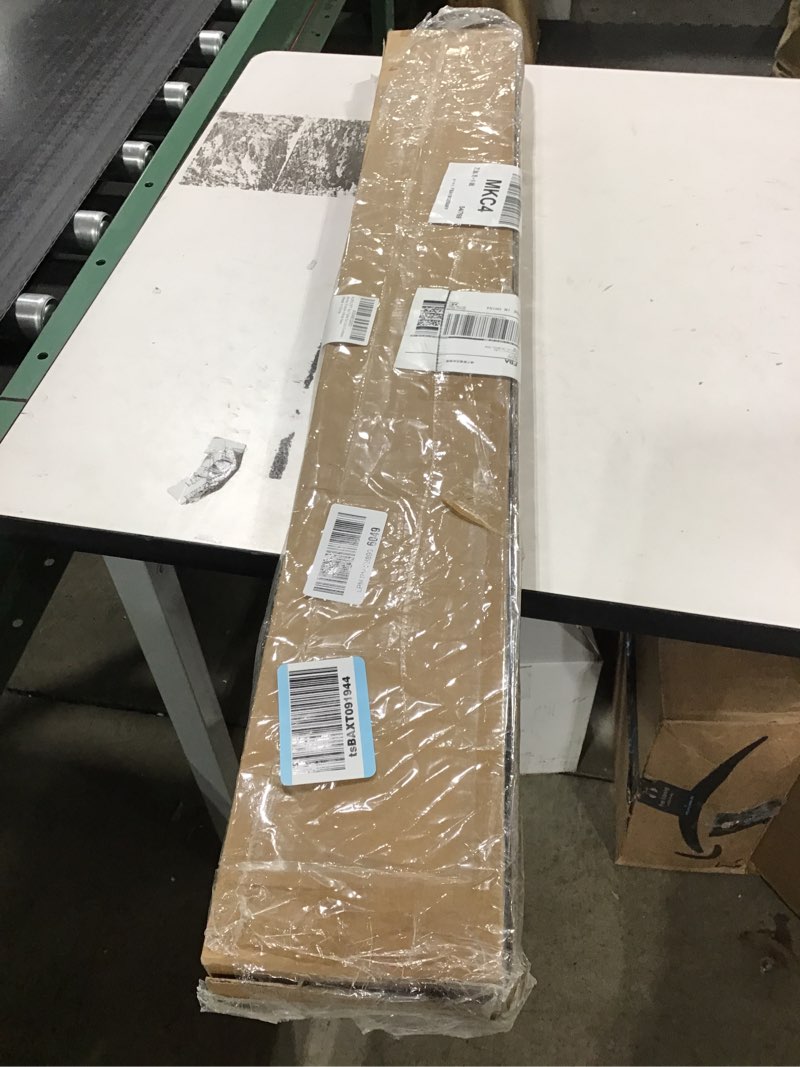 AURILOFT No Tools No Drill Cordless Mini Blinds 37" Wx 64" H, 1" L-Shaped Blades, Horizontal Vinyl B