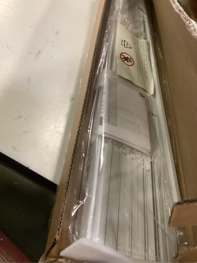 Condition photo showing Good Condition for Blinds for Indoor Windows 1" Vinyl L-Shaped Slats Cordless Mini Blinds for Home, 34.5" W × 64" H - White White 34.5" W × 64" H