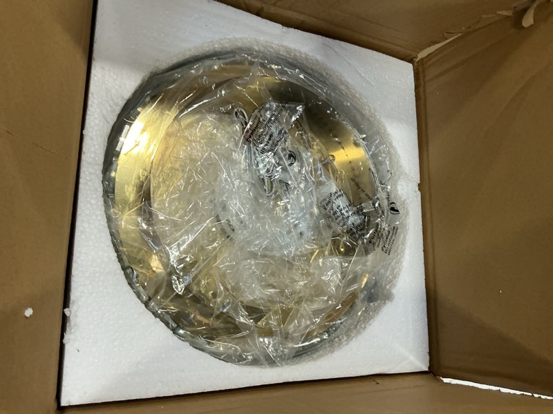 Condition photo showing Good Condition for Dimmable Modern Luxury Crystal LED Flush Mount Ceiling Light,11 Inch 24W/5CCT 3000K-6000K Gold Small Flush Mount Chandelier for Kitchen,Entryway,Laundry Room,Porch Gold 11 Inch