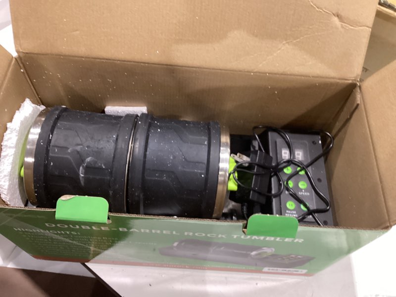 Condition photo showing Good Condition for a1 pro brushless rock tumbler kit - double barrel for large 8lb capacity, adjustable speed & timer, durable metal base for adults & rock collectors – includes full accessories 8lb ( dual barrels)