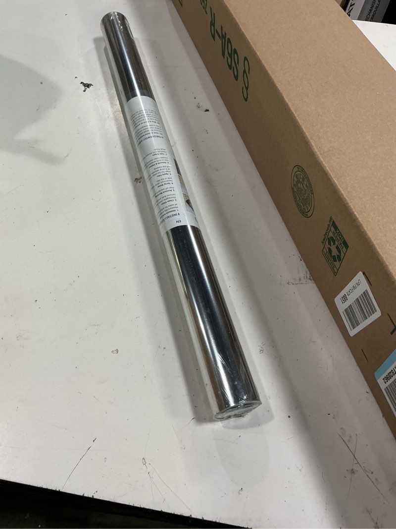 Condition photo showing New/Like New for haton one way window privacy film, window tint for home with tools, static cling removable, uv sun heat blocking reflective mirror film, see out not in, silver, 23.6 by 157.4 inch silver 23.6" x 157.4"