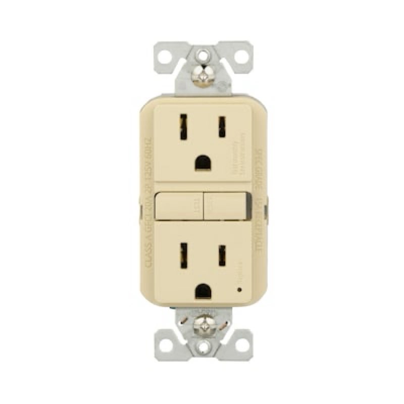 eaton 15 -amp 125-volt gfci residential decorator outlet receptacles , ivory