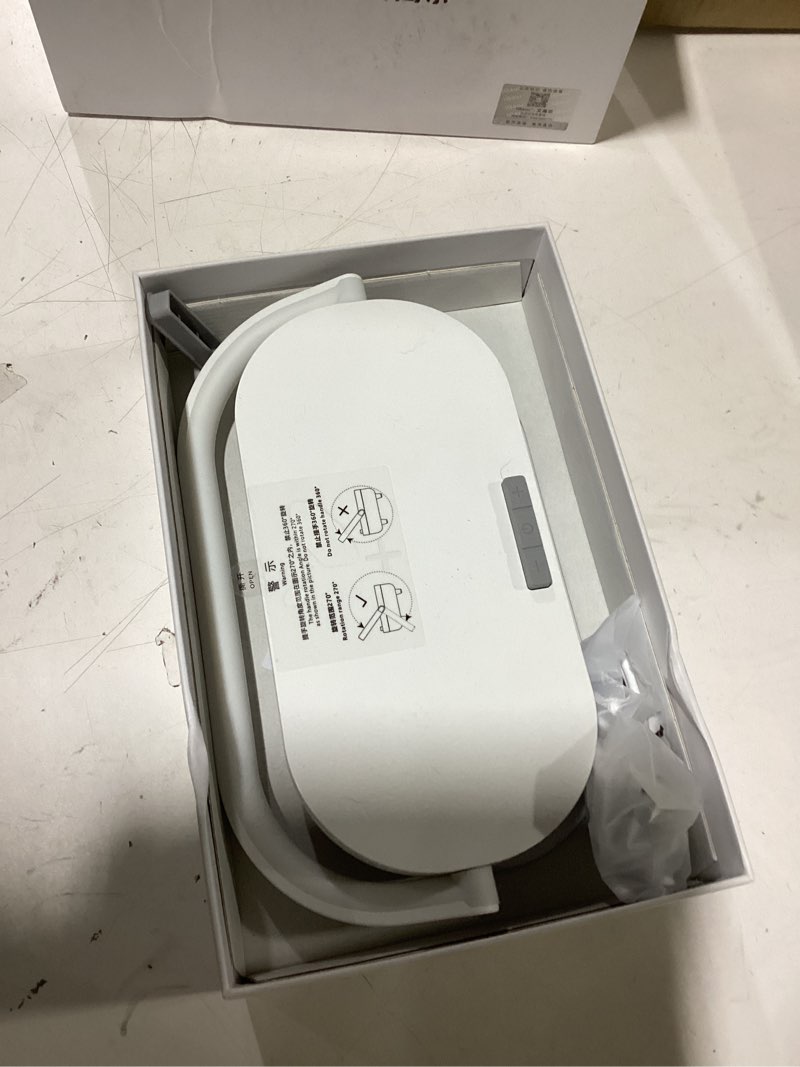 Condition photo showing New/Like New for led bedside lamp, touch lamps for bedroom nightstand ma, 4 in 1 bedside table lamp with wireless charger, portable bluetooth speaker, phone holder, dimmable charging birthday gifts for women (white) pure white