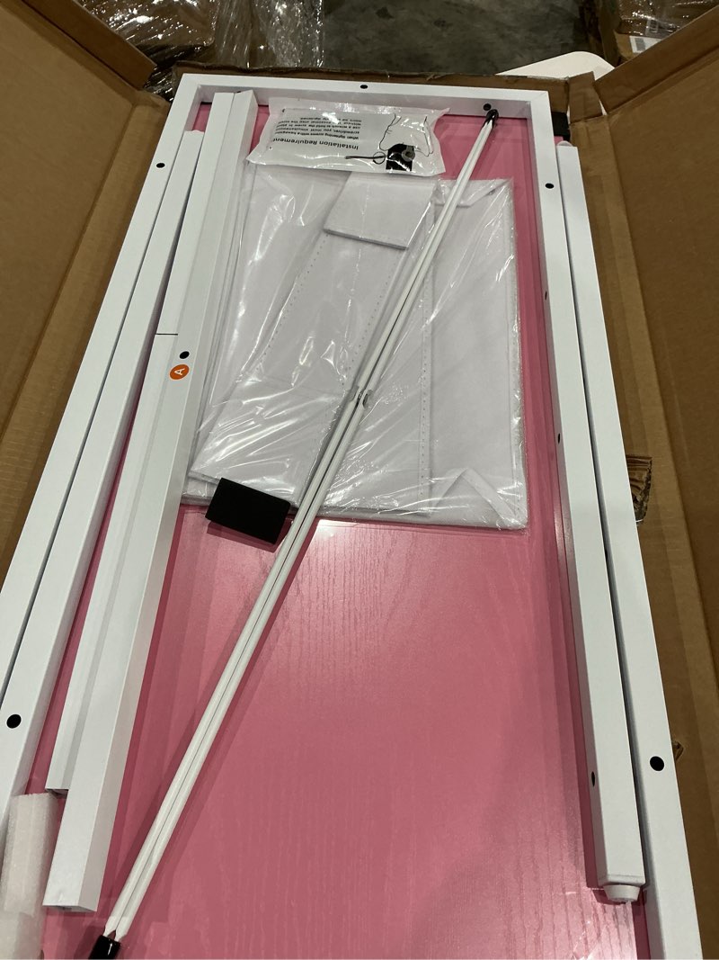 Condition photo showing Good Condition for pamray 32 inch computer desk for small spaces with storage bag, home office work desk with headphone hook, small office desk study writing table pink 32 inch