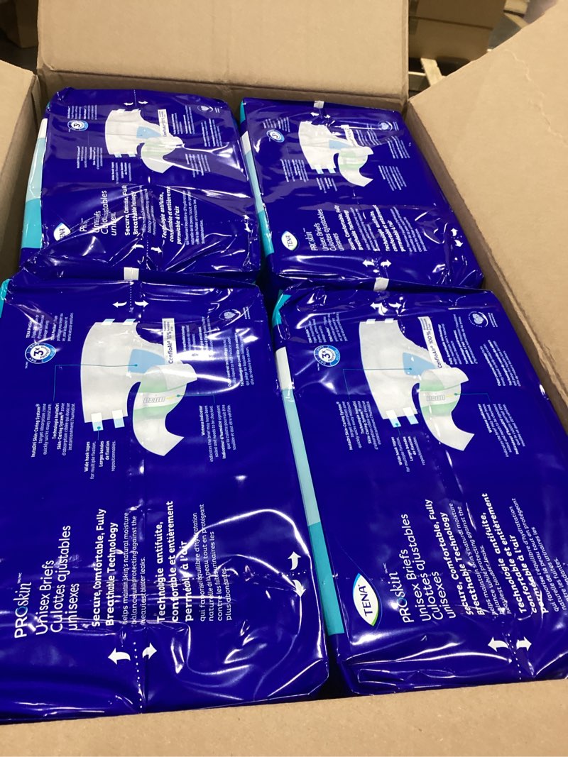 Condition photo showing New/Like New for Tena Incontinence Adult Diapers, Maximum Absorbency, Disposable Briefs, ProSkin - Large - 56 ct Large 56