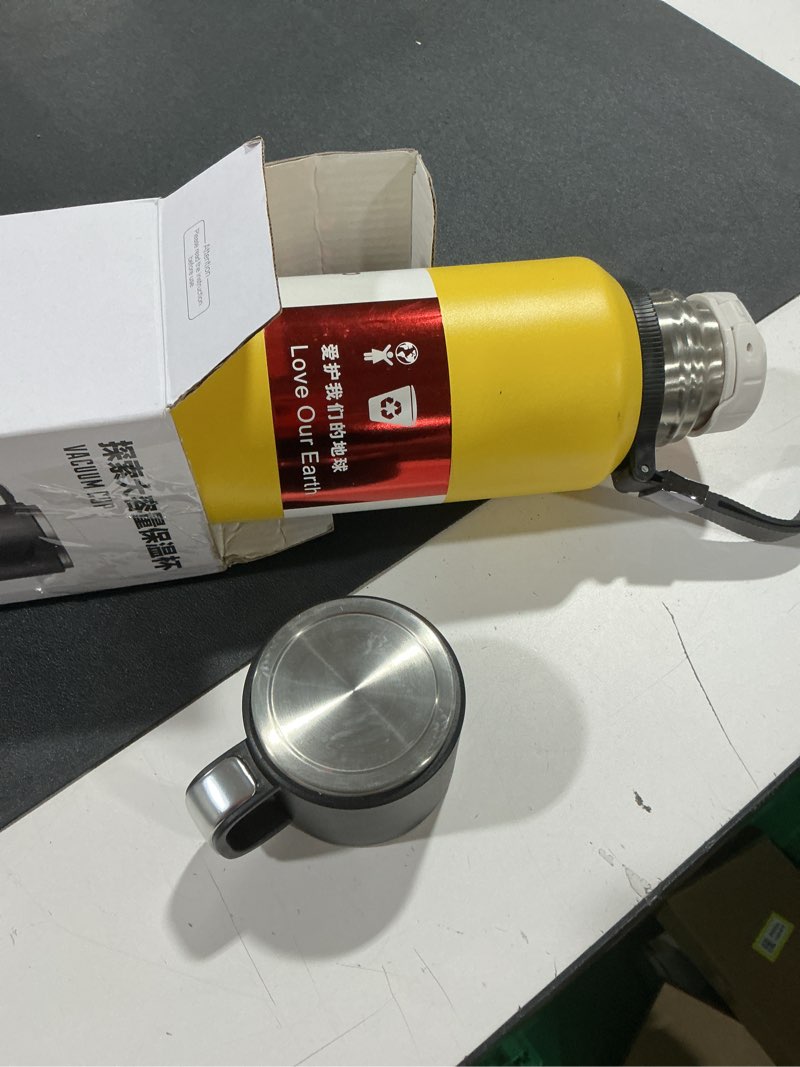 Condition photo showing Good Condition for stainless steel insulated tea infuser bottle, vacuum insulated water bottle, tea tumbler with separate tea compartment, 24-hrs insulation commute travel (yellow,32oz/1000ml) yellow 33.8 ounces