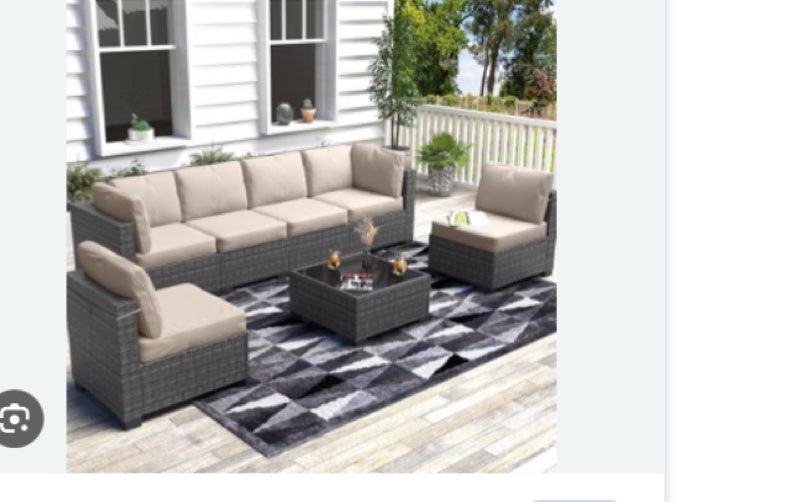 ( incomplete set, only 2 boxes )Outdoor Seating Group With Cushions 