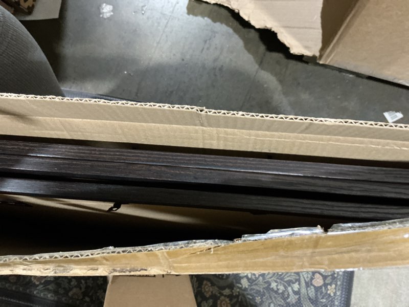 Condition photo showing As Is for 16x24 picture frame set of 3, dark brown wood grain 16x24 frame for horizontal and vertical wall mounting (3 pack, walnut) 16x24, 3 pack walnut