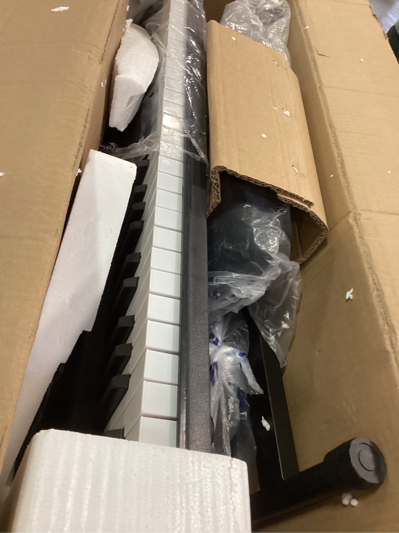 Condition photo showing Good Condition for 61 Key Portable Electronic Keyboard Piano w/Lighted Full Size Keys, LCD, Headphones, X-Stand, Stool, Music Rest, Microphone, Note Stickers, Built-In Speakers,3 Teaching Modes