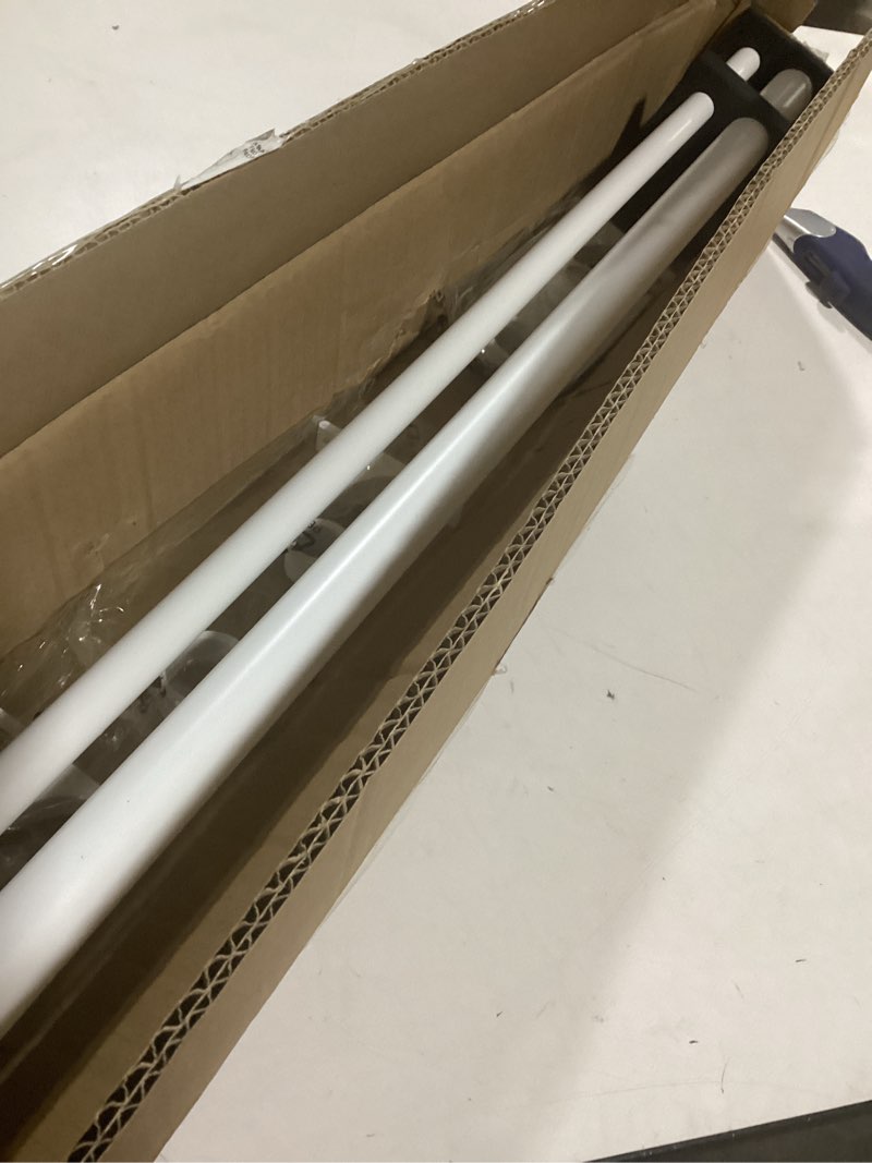 Condition photo showing Good Condition for Double Curtain Rods 36 to 72 Inches with Solid Aluminum Alloy Brackets, 1 Inch Adjustable Drapery Rod, Heavy Duty Dual Curtains Rod for Window, Sliding Door, Bedroom Decoration, Matte White Matte White 36"-72"