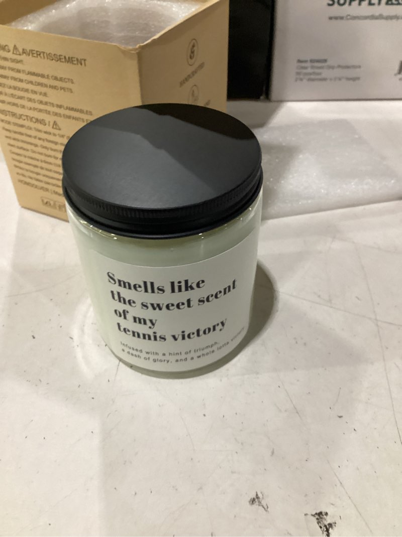 Condition photo showing Good Condition for funny tennis gifts for women & men - scented candle for tennis players - unique tennis accessories & decor-birthday, retirement, christmas gift ideas for team (7oz)