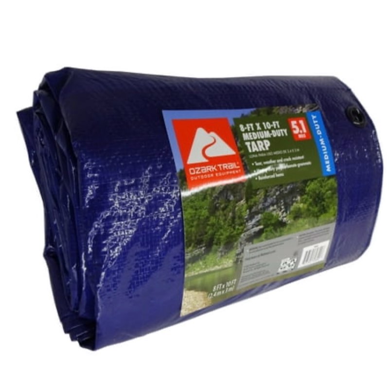 ozark trail medium-duty tarp  8’ x 10’  material pe