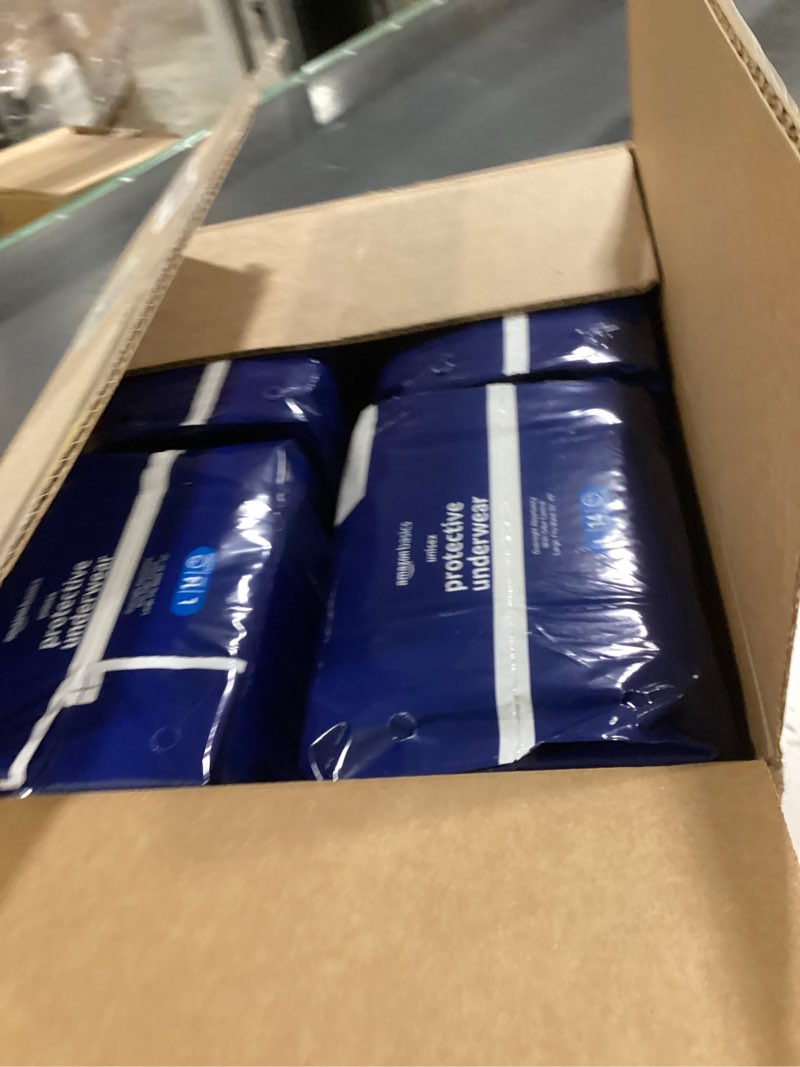 Condition photo showing Good Condition for Amazon Basics Unisex Protective Underwear, Overnight Absorbency, Large, 56 Count, (4 Packs of 14) Large 56