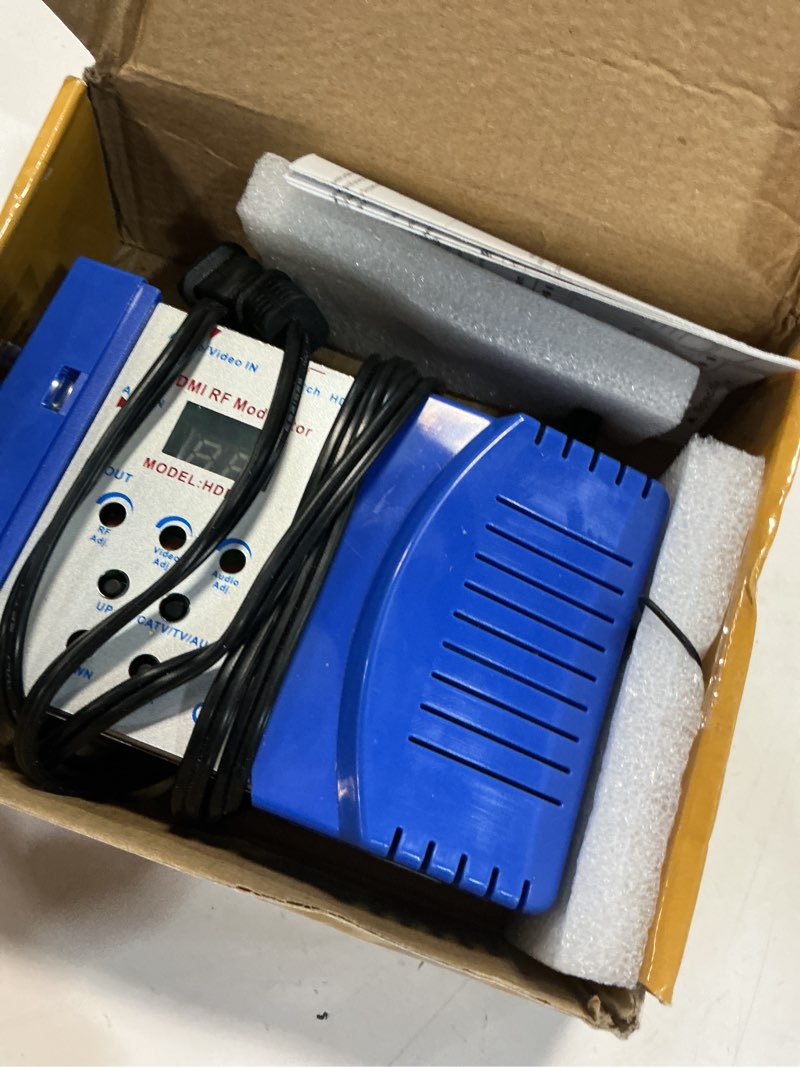 Condition photo showing Good Condition for tangxi hdmi modulator rf modulator for pal ntsc format, composite vhf uhf av to rf converter, rf modulator tv switch audio video converter for home tv(f female)