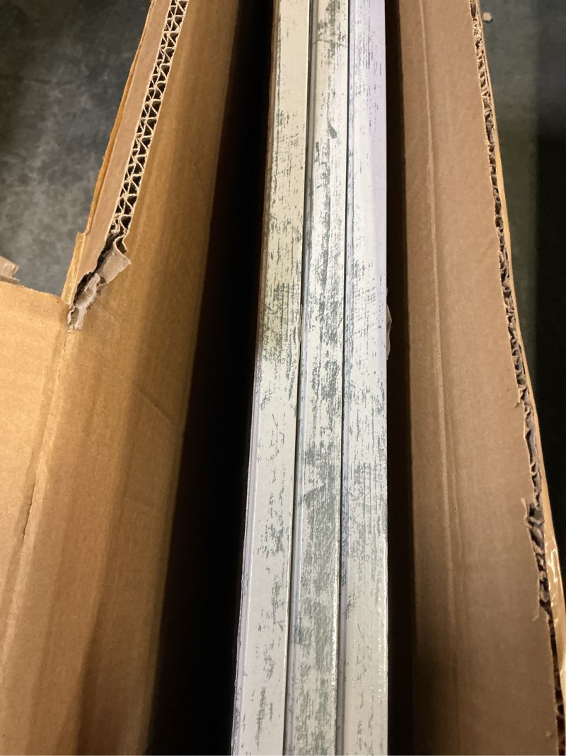 Condition photo showing Good Condition for 20x40 picture frame set of 3, woode frame rustic white, vertical & horizontal wall hanging large studio gallery poster frame for photos, posters - art prints best gift