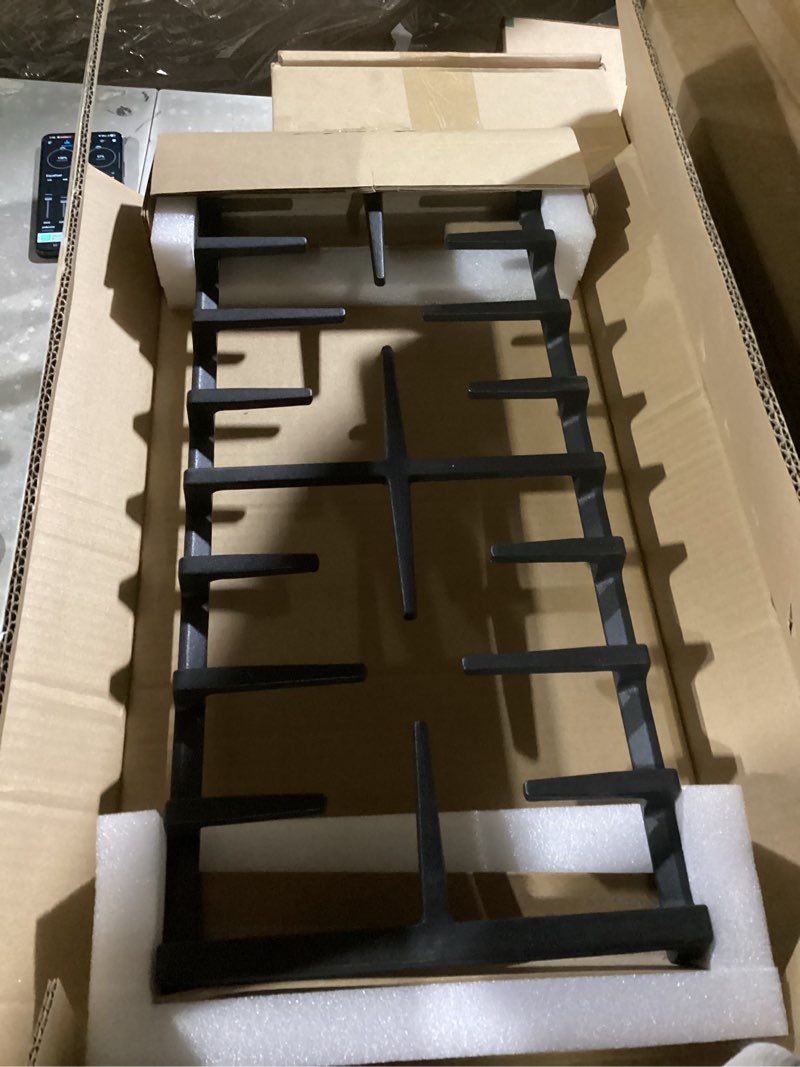 Condition photo showing Good Condition for wb31x27150 stove center grate replacement for ge stove parts 19.3’’ x 9'' jxgrate1 wb31x24737 grate general electric gas range parts surface burner grate ge cast iron rack (not jxgrate2 jxgrill2)