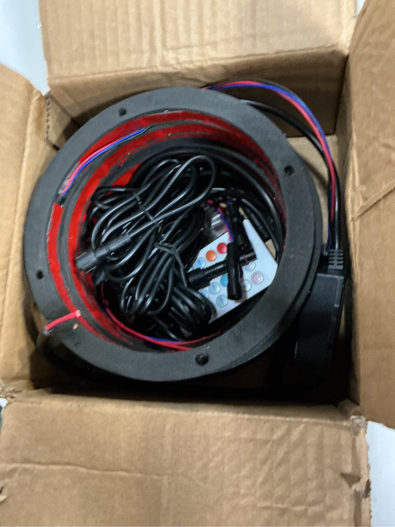 Condition photo showing Good Condition for 6 pcs 6.5" dream color chasing flow led speaker rings set, bluetooth remote control enabled, perfect for sandtoys, slingshot, car and truck audio systems