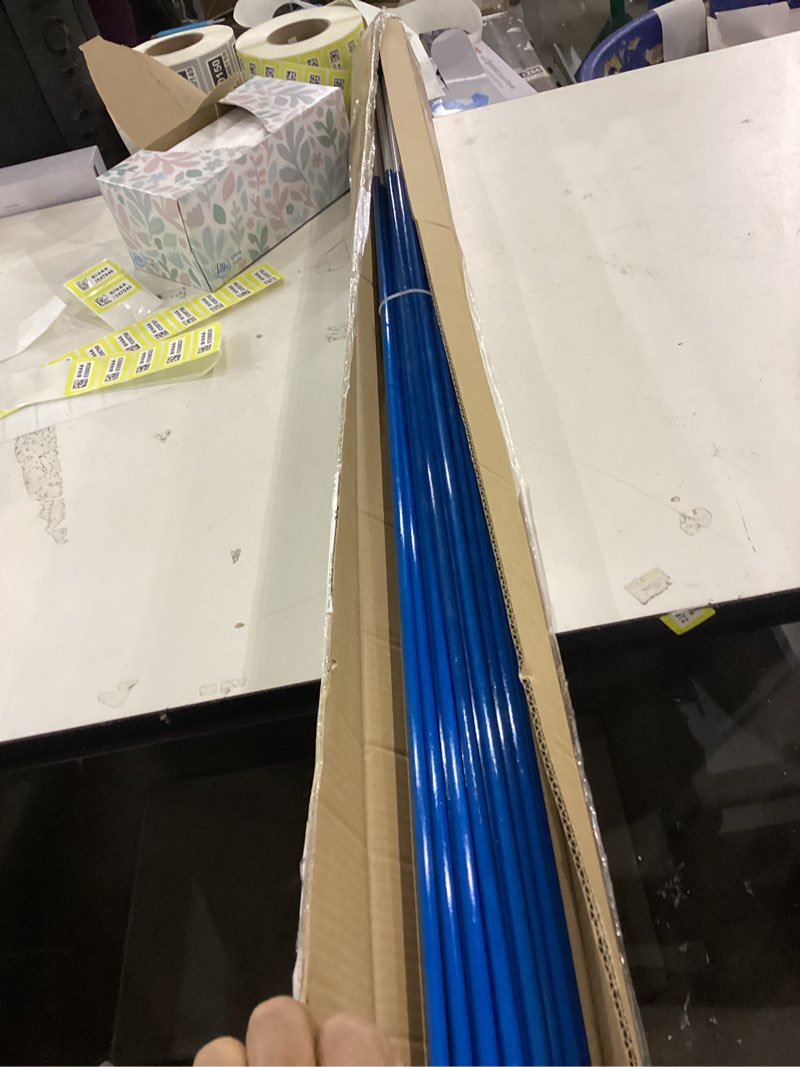 Growsun Driveway Marker 48 inch Blue Fiberglass 5/16 inch Dia Snow Fence Reflective Plow Stakes for 