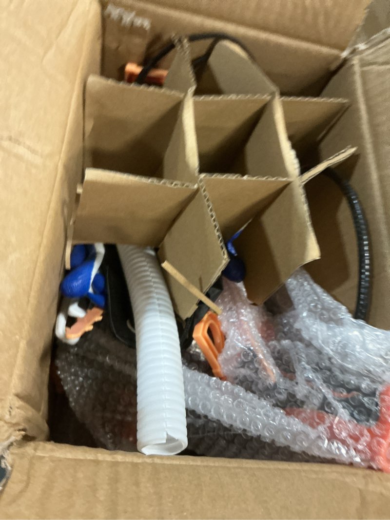 Condition photo showing New/Like New for drain auger 25 ft,plumbing snake with drill adapter,pipe clog remover for kitchen bathroom shower sink cleaning,flexible spring steel orange
