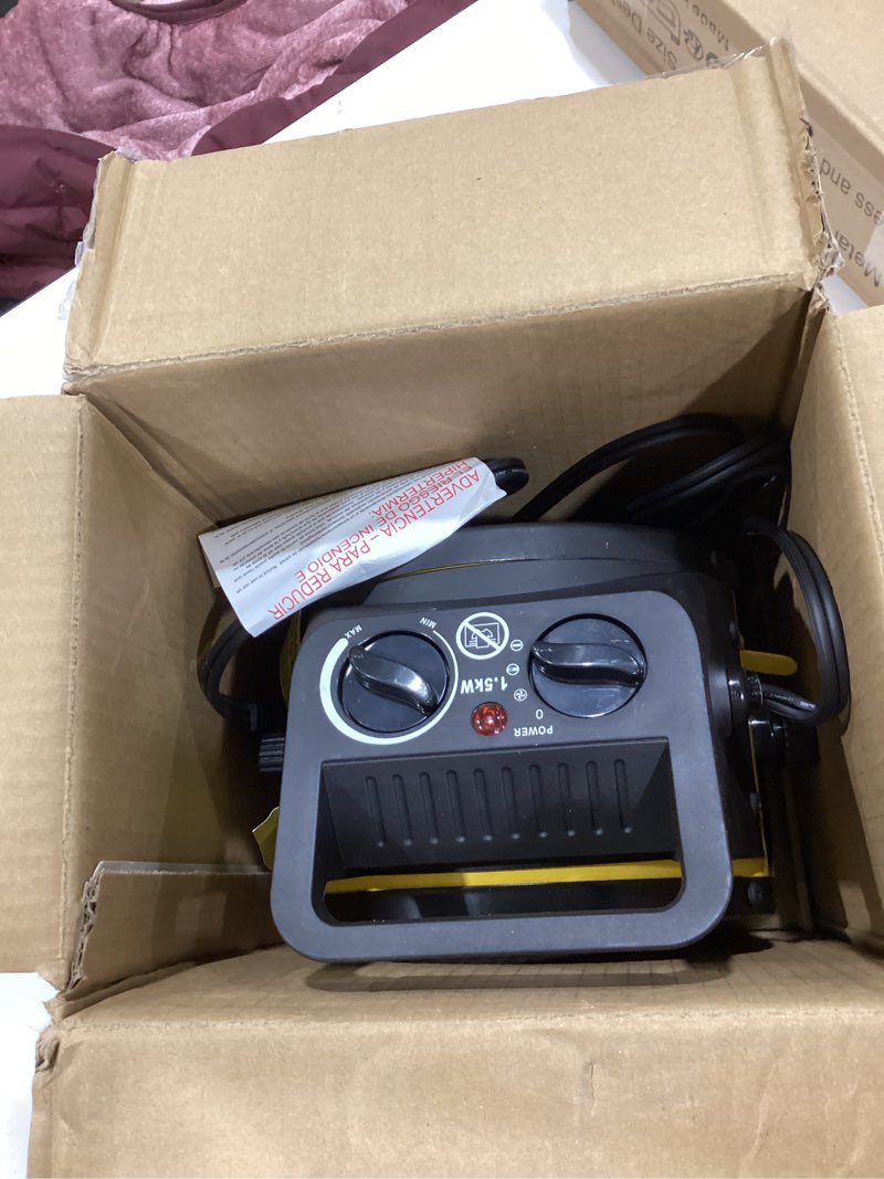Condition photo showing Good Condition for Dura Heat EUH1465 Electric Forced Air Heater with Pivoting Base 5,120 BTU, Yellow 8.5" Height