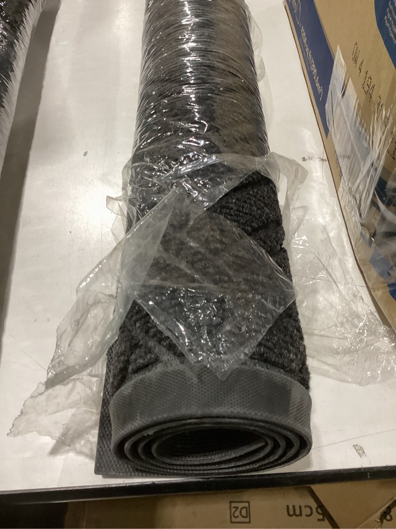 Condition photo showing New/Like New for OLANLY Indoor Outdoor Mat, Sturdy Natural Rubber Floor Mat, Non Slip Low Profile Waterproof Doormat, and Stain Front Door Mats, Easy Clean Patio Entrance Mat, 48''x32'', Grey 48''x32'' Grey