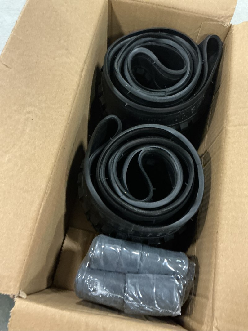 Condition photo showing Good Condition for hycline mountain bike tires set, 2-pack folding mtb bicycle tires 26/27.5/29 x 2.1 with inner tubes & tire levers, knobby all-terrain tires for trail, gravel & off-road riding 26x2.1 inch