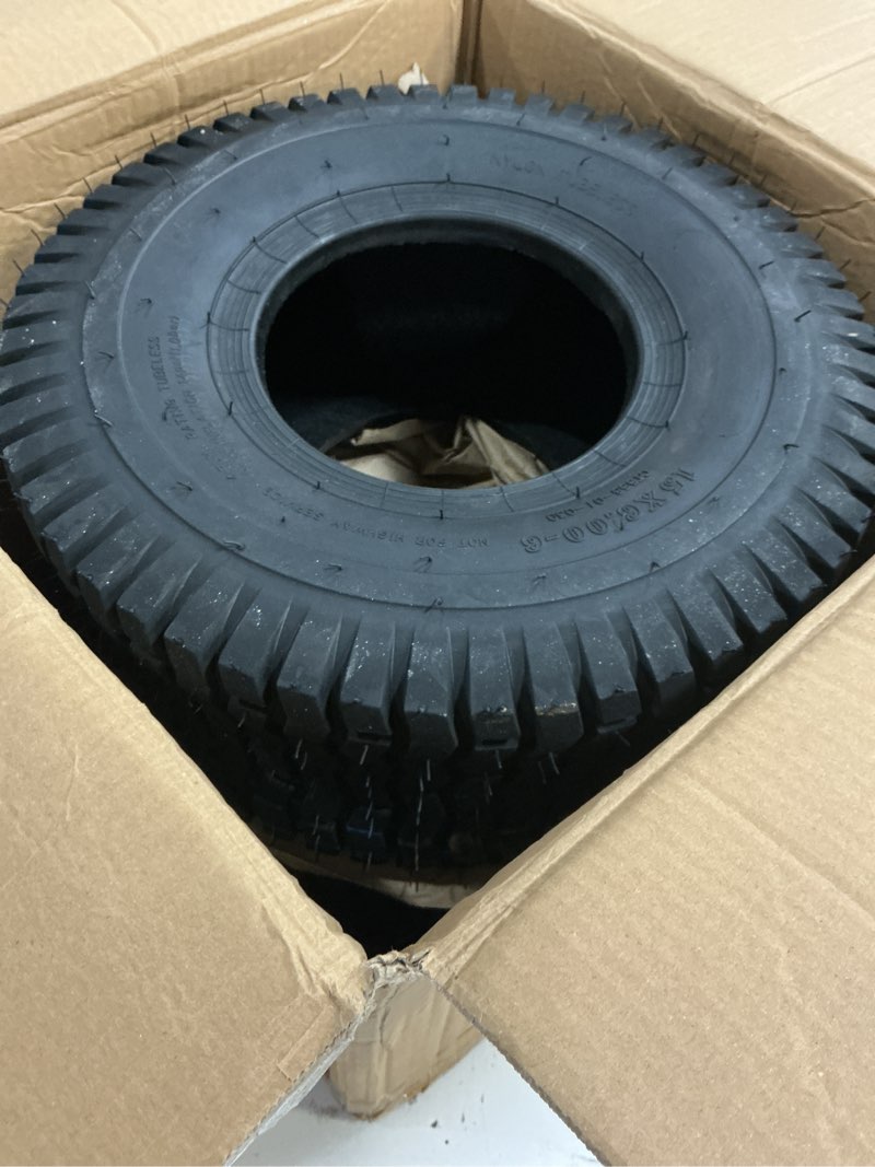 Condition photo showing Good Condition for 2 pack 9x3.50-4 lawn mower tires,9x3.5-4 nhs off-highway tires, 9x3.5x4 turf tires replacement for riding mower garden tractor golf cart utility vehicle,2pr tubeless pattern a 9x3.50-4