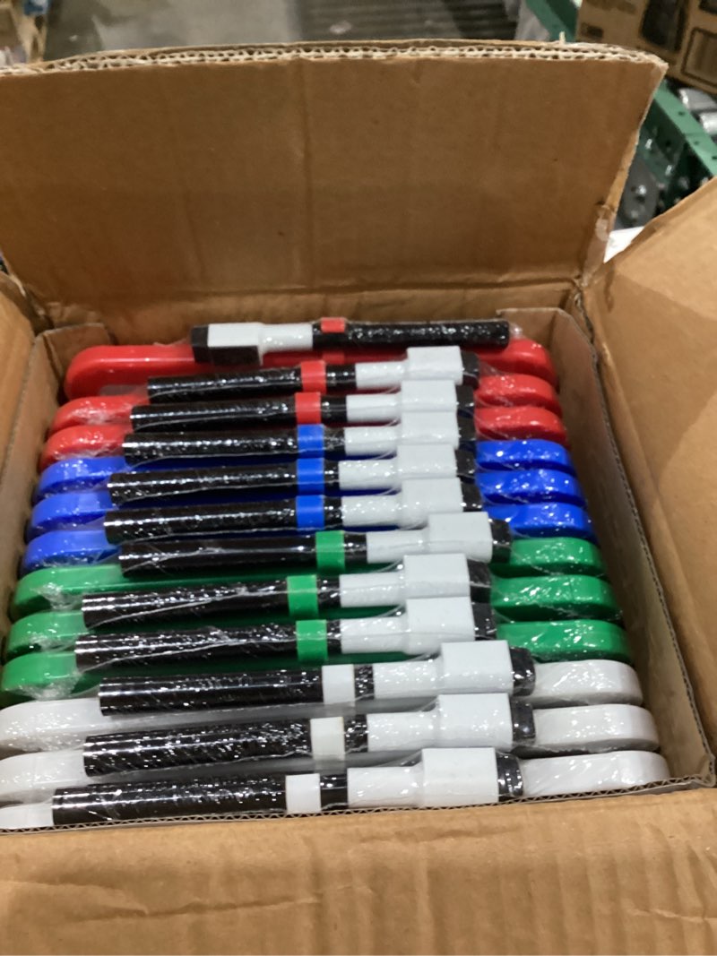 Condition photo showing New/Like New for charles leonard magnetic dry erase boards - 8.5 x 11" mini whiteboards for home, office - pack of 12 personal white board sets each include marker/eraser & 2 magnets - assorted colors (35200-12)