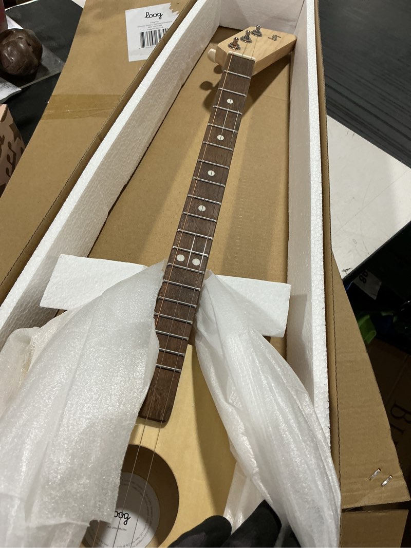 Condition photo showing Good Condition for loog 3 string pro acoustic guitar and accompanying app for children, teens and beginners (natural)