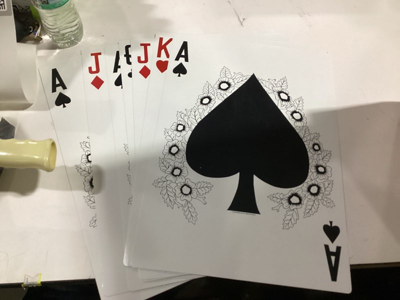 Beistle Playing Card Cutouts 8 Piece, 17.5", Multicolor Pkgd Playing Card Cutouts (8 Pack)