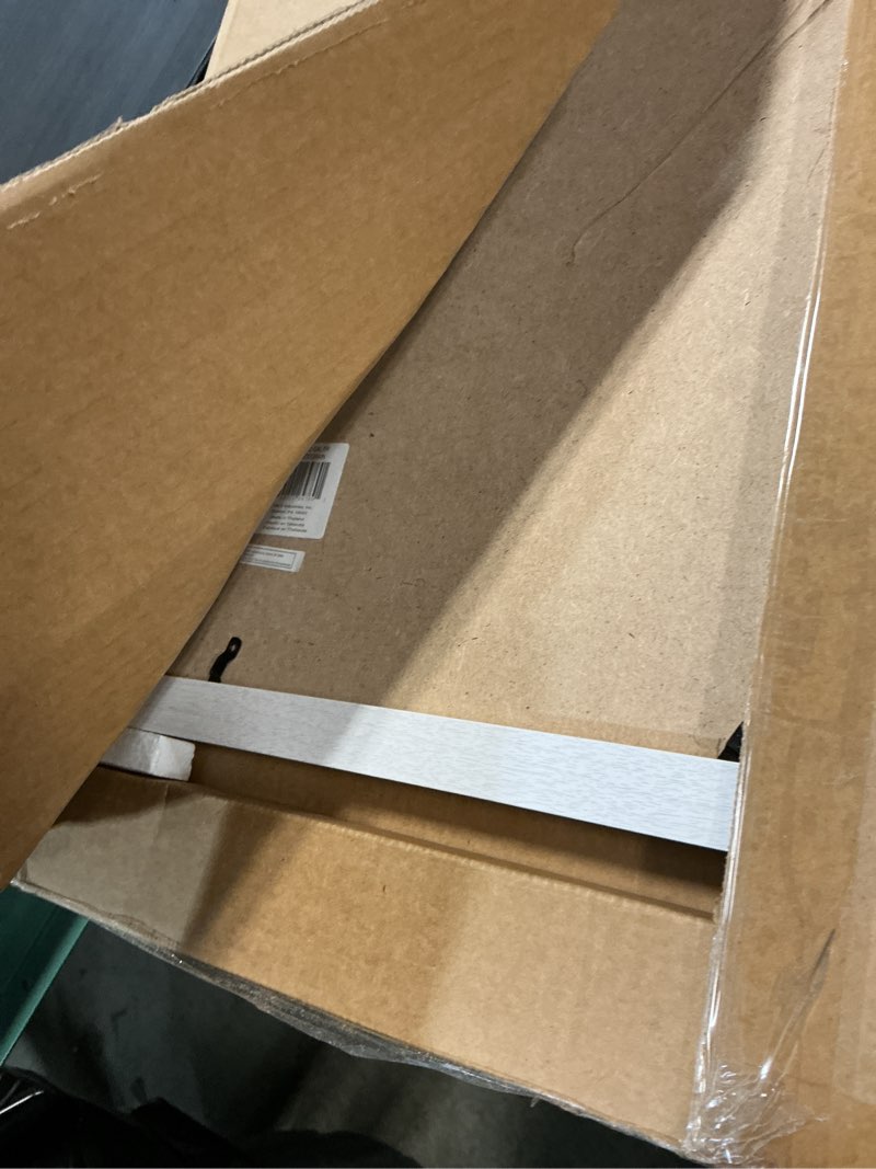 Condition photo showing Good Condition for mcs studio gallery 20x27 poster frame white woodgrain engineered wood, vertical & horizontal wall hanging large picture frame for photos, posters & art prints (1-pack) 1-pack white woodgrain 20x27